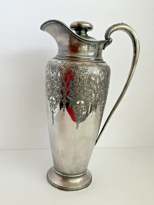Wilcox International SilverPlate «Пейсли» 69 64 унц кувшин с крышкой ар-нуво - Изображение 1 из 4
