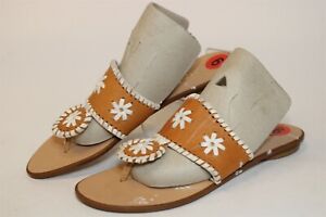 Mila Paoli Womens NEW 6 M Leather Medallion Thong Italy Made Sandal Shoes 7782/L