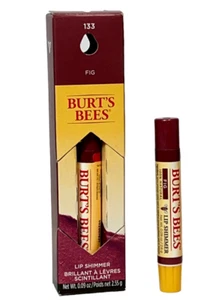 Burt's Bees FIG Lip Shimmer Yellow Wrapper 100% Natural Peppermint Oil Boxed - Bild 1 von 10