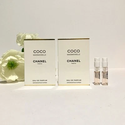 2 Chanel Coco Mademoiselle Eau de Parfum Sample Spray Vial 1.5ml/0.05oz Each New - Image 1 of 4