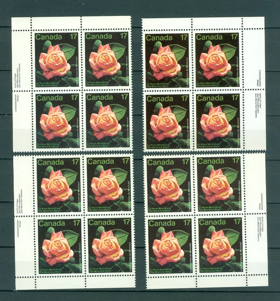 Canada. 1981 Set. 4 Corner Block Margin. MNH. Music. Montreal Rose. Sc# 896 - Image 1 of 1