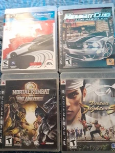 4 PS3 Playstation Games Mortal Combat Virtual Fighter Midnight Club & Most... - Picture 1 of 13