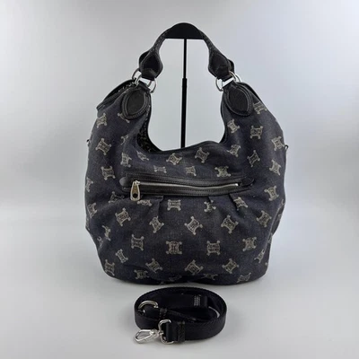 CELINE Paris Macadam Navy Denim Shoulder Bag Strap Vintage Authentic - Image 1 of 4