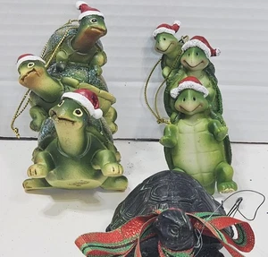 3 Strandmotiv Glas Ornamente bunt 3 Kopf Schildkröten und Schildkröten  - Bild 1 von 9