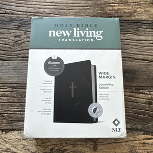 NLT Wide Margin journaling Bible, Filament Enabled Edition, Black Tyndale NEW - Picture 1 of 7