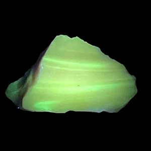 Pink Swirl Art Glass Cullet Glowing Manganese Slag Glass #5GL3 - Picture 1 of 7
