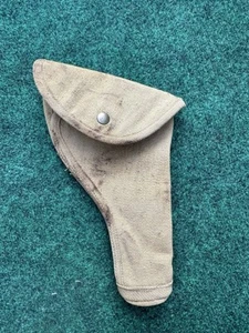 Original Canadian WW2 P37 Khaki Web Webley Mk6 Holster  - Picture 1 of 10