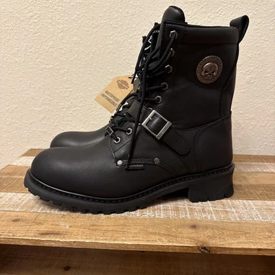 Harley Davidson Men's Faded Glory Skull Waterproof Motorcycle Boots SZ 13 D96299 - Image 1 of 4