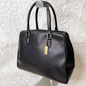 Bolso de mano clásico de cuero negro Coach vintage de gran capacidad - Imagen 1 de 11