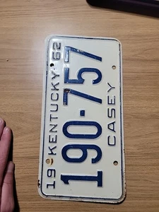 Kentucky 1962 Casey County License Plate #190-757. - Bild 1 von 4
