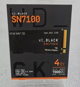 NEW - WD BLACK SN7100 4TB M.2 2280 NVMe SSD 7,250MB/s Gen 4 PCIe WDS400T4X0E - Picture 1 of 3