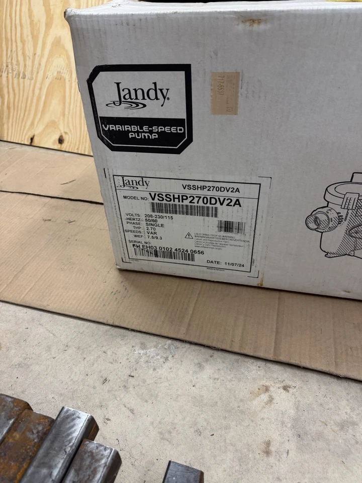 Jandy VSSHP270DV2A Variable Speed 2.7HP Pool Pump, 115/230v - Image 1 of 1