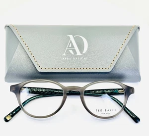 TED BAKER B865 GRY Grey Brown Unisex Panto Full Rim Eyeglasses 47-20-145 B:38 - Picture 1 of 14