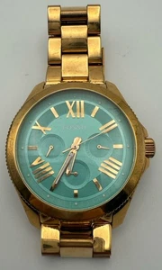 Fossil AM4540 Cecile Women's Stainless Steel Analog Green Dial Wrist Watch GE143 - Picture 1 of 2