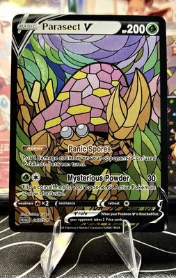 Paras Parasect ACG Stained Glass Art Card - Pokemon Inspired Collector’s Card🔥 - Image 1 of 2