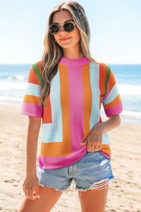 Marianna Eyelet Casual Sweater Top - Picture 1 of 5