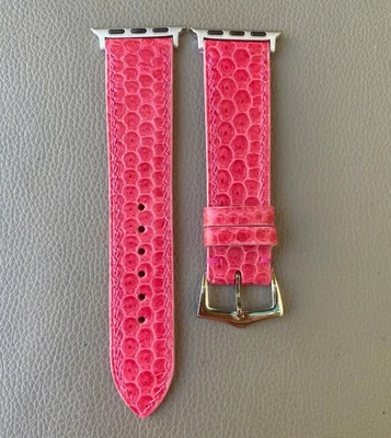 Correa de reloj de piel de serpiente genuina para Apple Watch 38/40/41/42/44/45 mm Foto 1 de 4