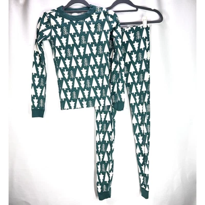 Пижамы длинные Hanna Andersson молодежные размер 12 150 см зеленая рождественская елка пижамы 2 штуки - Изображение 1 из 4