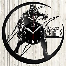 Black Panther Marvel Vinyl Record Wall Clock Decor Handmade 3830