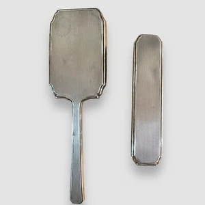 Par de cepillos de pelo Mappin & Webb de plata de ley Londres 1948 - Imagen 1 de 5