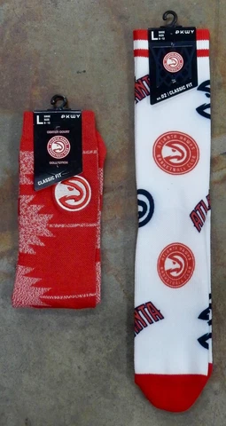 Atlanta Hawks Trae Young 3 Pack NBA Socks Basketball Geo Panel Crew Large Red Cover