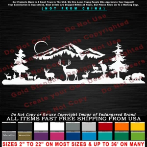 - Deer Six Bucks Two Bears Scenery Car Truck Sticker Decal Vinyl Decal - Picture 1 of 12