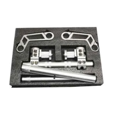 Manillar de dirección ajustable CNC para motocicleta 7/8" 22 mm manillar extraíble rojo Foto 1 de 4