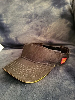 McDonalds  Hat Cap Apparel Adult Navy Blue Adjustable Snapback Employee Visor  - Image 1 of 4
