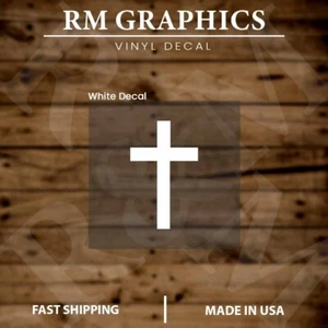 Simple Thin Cross |Jesus| Christian | Vinyl Sticker |Decal for Window|Laptop|Car - Picture 1 of 6