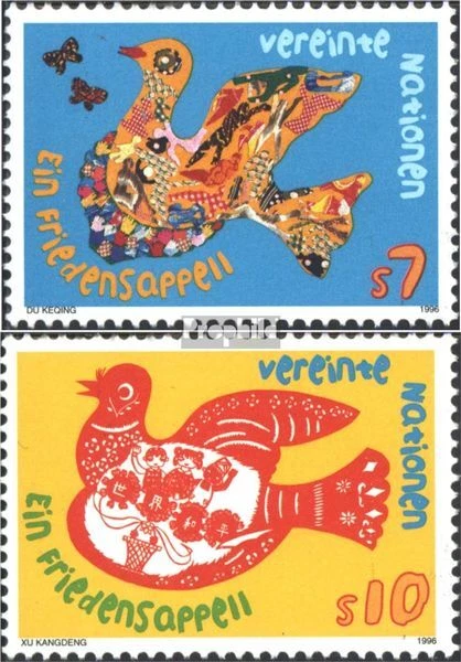 Naciones Unidas - Viena 216-217 sobres primer día 1996 Llamamiento por la Paz - Imagen 1 de 1