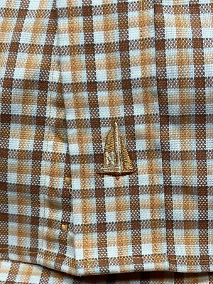 Camisa masculina Nordstrom M Smartcare laranja manga longa botão para baixo - Imagem 1 de 4