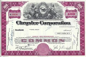 Chrysler Corporation, 1974 (100 Shares) - Bild 1 von 2