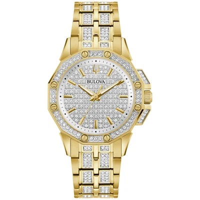 Bulova Women's Octava Quartz Gold Crystals Stainless Steel Watch 34MM 98L302 - Image 1 of 4