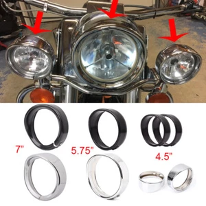 Anillo de ajuste de faros de 7" 4,45" 5,75" para Harley - Imagen 1 de 20