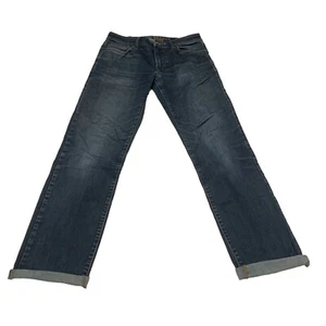 American Eagle Outfitters Jeans Dritto Uomo 32/34 Blu Flex Denim 31,50 x 32 - Foto 1 di 18