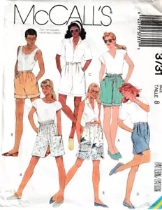 McCall's Sewing Pattern 3731 Misses Shorts, Size 8, FF - Picture 1 of 2