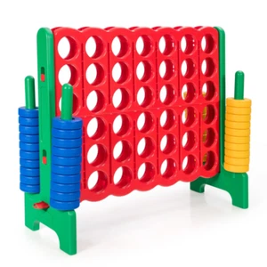 Jumbo 4-To-Score Giant Game Set with 42 Rings & Quick-Release Slider - Picture 1 of 12