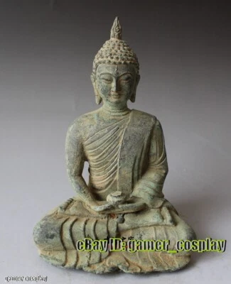 Old Antique Patina Bronze Buddha Statue Amitabha Shakyamuni Rinpoche Buddha; - Image 1 of 4