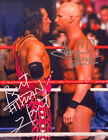Photo Stone Cold & Brett Hart WWE Superstars 8x10 réimpression dédicacée