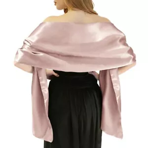 Shawls and Wraps for Evening Dresses Satin Shawl Wraps for Women Extra Long W... - Picture 1 of 4