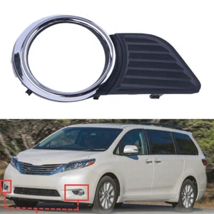 A Left Chrome Trim Fog Light Grill Bumper Cover For Toyota Sienna XLE LE 11~17 - Picture 1 of 6