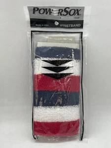 Vintage Powersox/Gold Zehenarmbänder rot, weiß & blau - Einheitsgröße - Bild 1 von 2