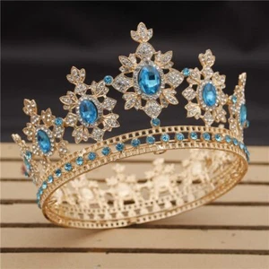 Luxury Wedding Crown Bride Tiaras and Crowns Hair Jewelry Diadem Prom Headdress - Picture 1 of 29