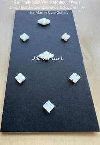 Incrustación de diamantes ranurados y cuadrados blancos de 2 mm de grosor para guitarras estilo Martin - Imagen 1 de 2