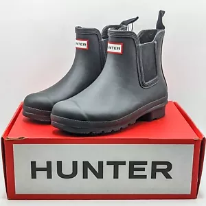 Stivali da pioggia impermeabili da donna Hunter "Original Insulated Chelsea" (nero) - NUOVI - Foto 1 di 24