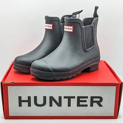 Hunter “Original Insulated Chelsea” Women’s Waterproof Rain Boots (Black) - NEW - Image 1 of 4