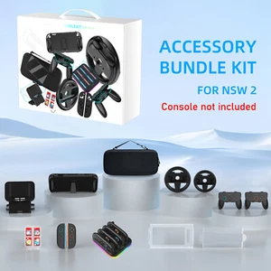 15 in 1 Set Lenkrad+Griff+Ladestation+Tasche+Schutzhülle für Nintendo Switch 2 - Picture 1 of 20
