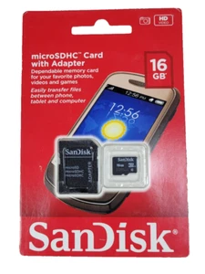 SanDisk 16 Go Carte Micro SDHD avec Adaptateur pour Smartphone Caméra Téléphone Portable Cellule - Photo 1 sur 5