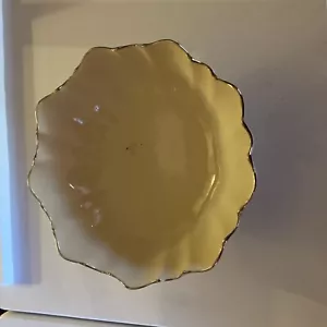 Lenox Symphony China 6” Footed Candy Dish Bowl Scalloped Gold Trim - Picture 1 of 6