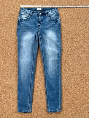 Pantalones de mezclilla ajustados de tiro alto para mujer talla 2/26 Foto 1 de 4